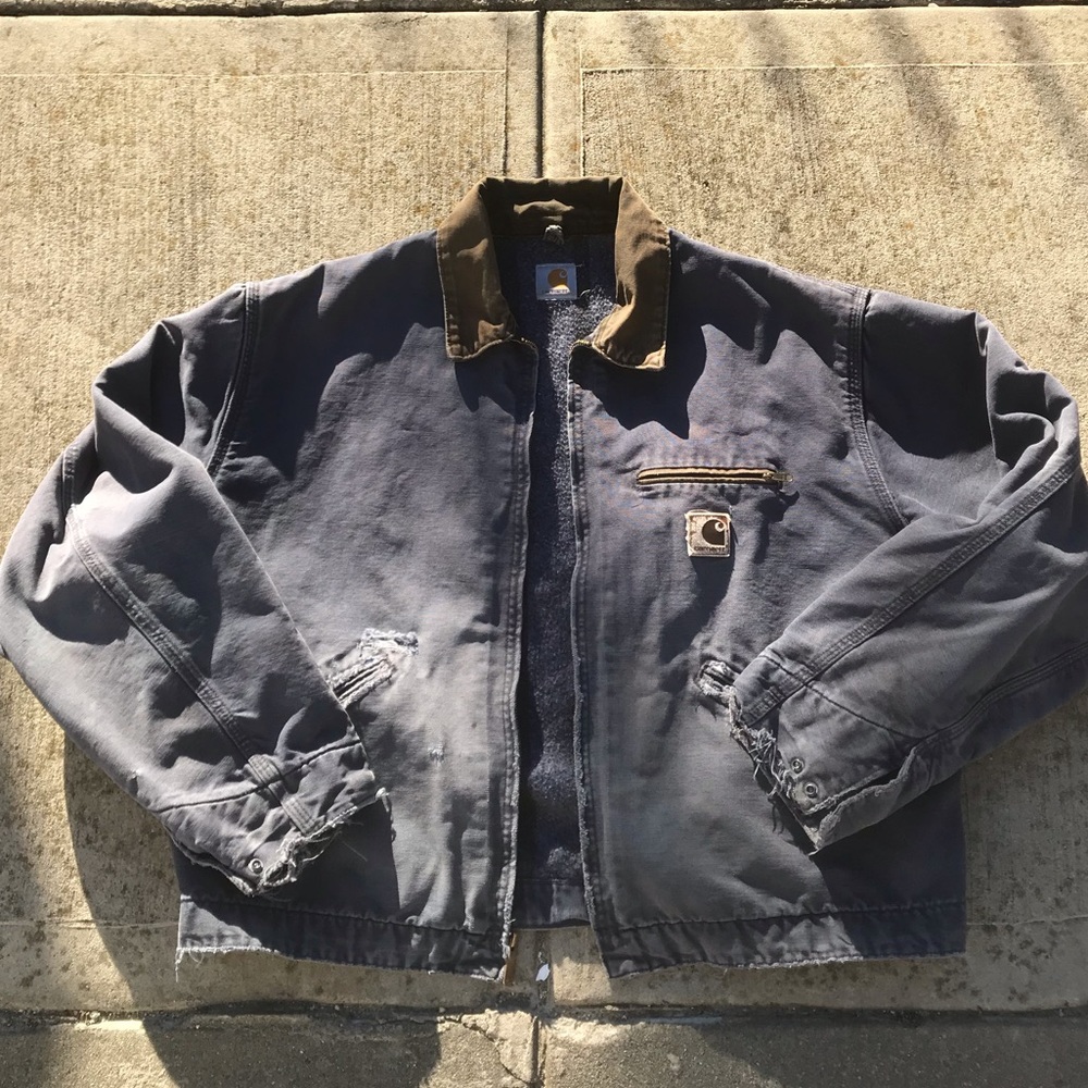 Vintage 80s/90s Carhartt Detroit Jacket Size XL/2XL Sunfaded Distressed